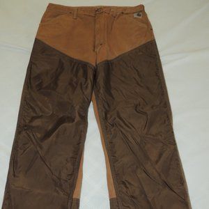 Mens VTG CARHARTT NYLON BRUSH HUNTING PANTS 36x30